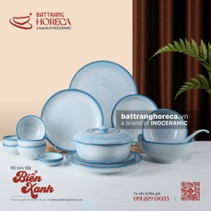 BST bát đĩa Biển Xanh - Bát Tràng