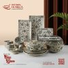 BST bát đĩa Cúc Lam - Bát Tràng