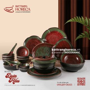 BST bát đĩa Dưa Hấu - Bát Tràng