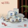 BST bát đĩa Lam Ngư - Bát Tràng