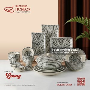 BST bát đĩa Loang - Bát Tràng