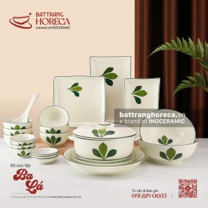 Bộ sưu tập bát đĩa Ba Lá Bát Tràng