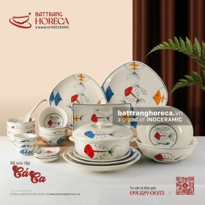 Bộ sưu tập bát đĩa Cá Ca Bát Tràng