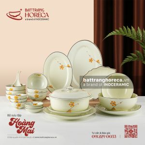 Bộ sưu tập bát đĩa Hoàng Mai Bát Tràng