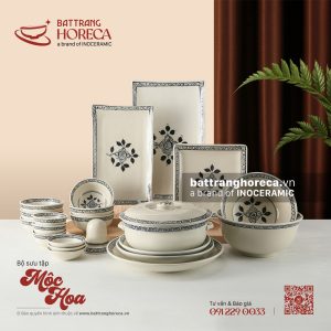 Bộ sưu tập bát đĩa Mộc Hoa Bát Tràng