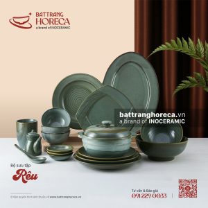 Bộ sưu tập bát đĩa Rêu Bát Tràng