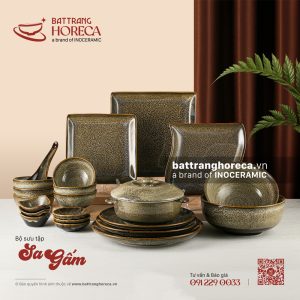 Bộ sưu tập bát đĩa Sa Gấm Bát Tràng