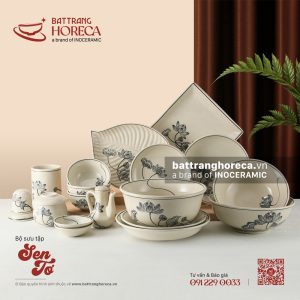 Bộ sưu tập bát đĩa Sen Tơ Bát tràng