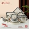 Bộ bát đĩa Diềm Hoa Bát Tràng