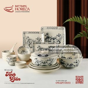 Bộ sưu tập bát đĩa Tịnh Liên Bát Tràng