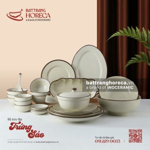 Bộ sưu tập bát đĩa Trứng Sáo Bát Tràng