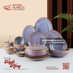 Bộ sưu tập bát đĩa Tuyết Hồng Bát Tràng