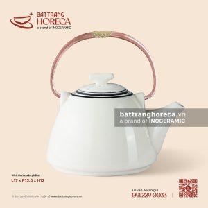 Ấm quả lê 17 x 13,5cm - Tịnh Tuyến - Men ngà