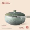 Âu (thố) bầu + nắp 15,5cm - Mộc Lâm - Men hoả biến