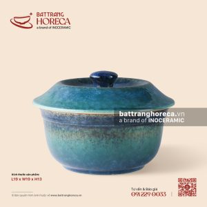 Âu (thố) cơm không tai + nắp 19cm - Tinh Vân