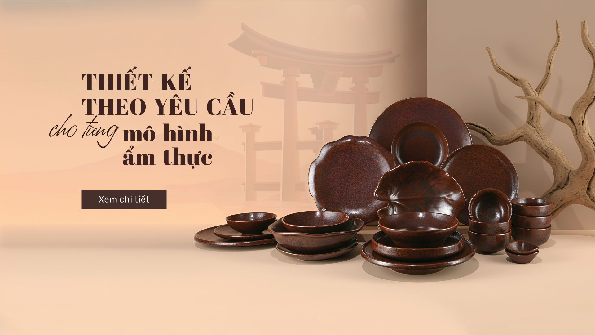 Banner bát đĩa bát tràng horeca thiết kế theo yêu cầu