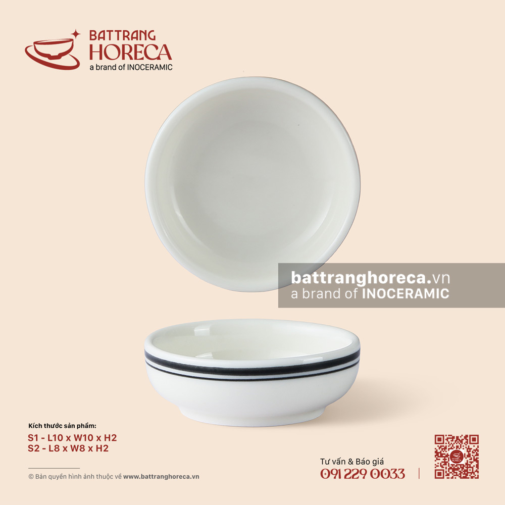 Bát (chén) chấm Nhật - Tịnh Tuyến - Men ngà - Bát Tràng Horeca Bát (chén) chấm Nhật - Tịnh Tuyến - Men ngà