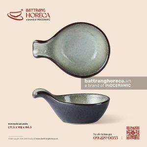 Bát (chén) chấm chuôi 8 x 11,5cm – Băng Dạ – Men hoả biến