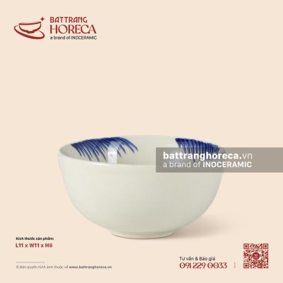 Bát (chén) cơm bầu 11cm – Hương Đồng – Men ngà