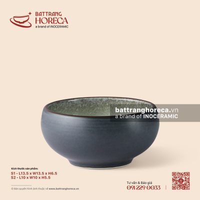 Bát (chén) cơm bầu – Băng Dạ – Men hoả biến