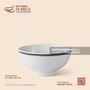 Bát (chén) cơm cạn 11cm - Tịnh Tuyến - Men ngà
