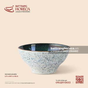 Bát (chén) cơm chân chéo 11cm - Lam Hải