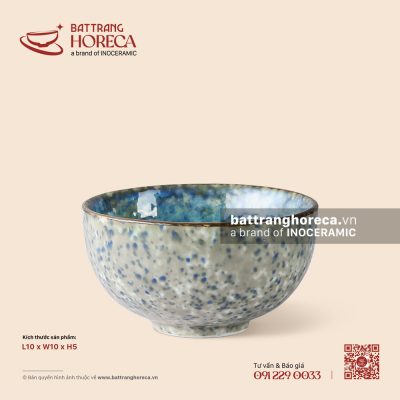 Bát (chén) cơm cúp 10cm – Tinh Vân – Men hoả biến