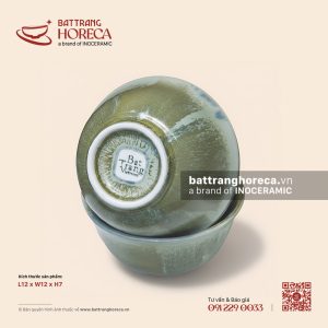 Bát (chén) cơm miệng loe 12cm - Mộc Lâm - Men hoả biến