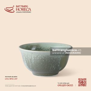 Bát (chén) cơm miệng loe 12cm - Mộc Lâm - Men hoả biến