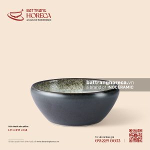 Bát (chén) cơm vành khum 11cm - Băng Dạ - Men hoả biến