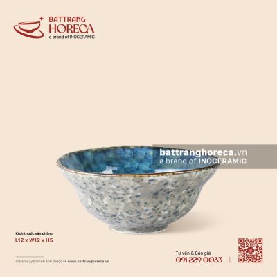 Bát (chén) cơm yêu 12cm – Tinh Vân – Men hoả biến
