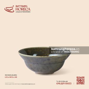 Bát (chén) cơm yêu 12cm - Huyền Kim - Men hoả biến