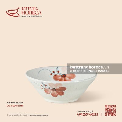 Bát (chén) cơm yêu 13cm – Hoa Ban – Men tấm