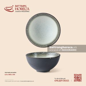 Bát (chén) mắm cao 9cm – Băng Dạ – Men hoả biến