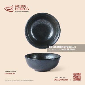 Bát (chén) mắm cao 9cm - Thiết Huyền - Men hoả biến