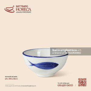Bát (chén) mắm tròn 9cm - Lam Ngư