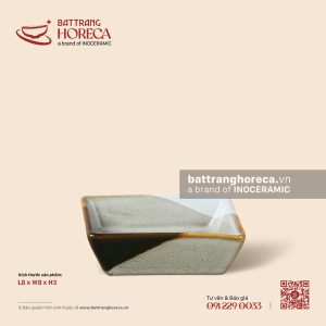Bát (chén) mắm vuông 8cm - Địa Nhã - Bát Tràng Horeca Bát (chén) mắm vuông 8cm - Địa Nhã