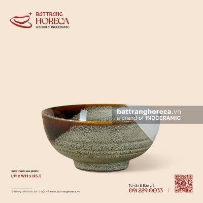 Bát (chén) cơm 11cm – Địa Nhã – Men hoả biến