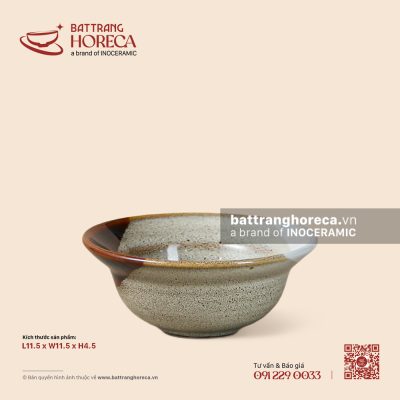 Bát (chén) cơm yêu 11.5cm – Địa Nhã – Men hoả biến