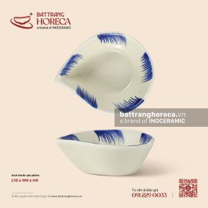 Bát (đĩa) gia vị đào 10 x 9cm – Hương Đồng – Men ngà