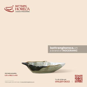 Bát (đĩa) gia vị lá 13 x 8.5cm - Địa Nhã