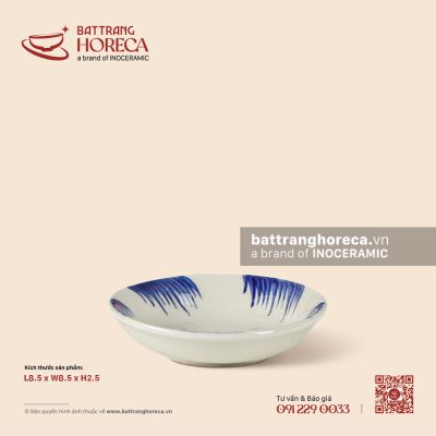 Bát (đĩa) gia vị tròn 8.5cm – Hương Đồng – Men ngà