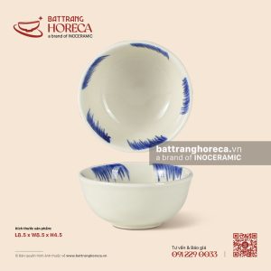 Bát (đĩa) mắm tròn 8.5cm – Hương Đồng – Men ngà