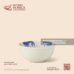 Bát (đĩa) mắm tròn 8.5cm - Hương Đồng - Men ngà