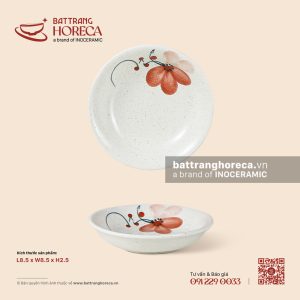 Bát (đĩa) muối tròn 8.5cm – Hoa Ban – Men tấm