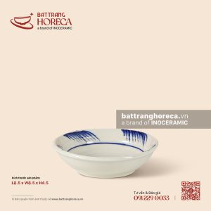 Bát (đĩa) muối tròn sâu lòng 8.5cm - Hương Đồng - Men ngà