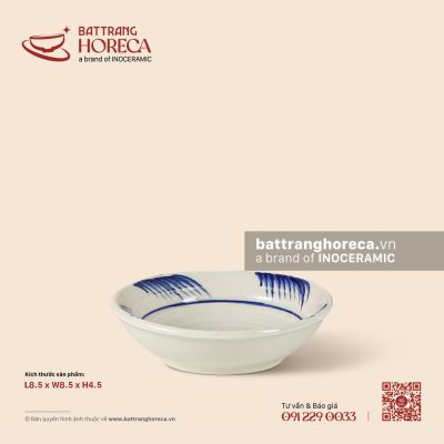 Bát (đĩa) muối tròn sâu lòng 8.5cm – Hương Đồng – Men ngà