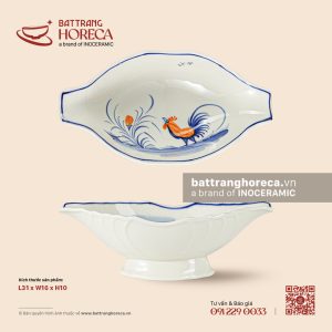 Bát gà 31 x 16cm – Ô Kê – Men ngà