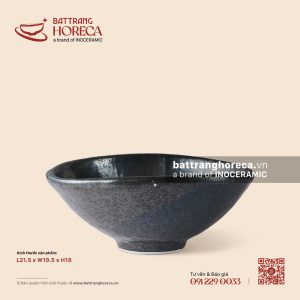 Bát méo (bát Nhật) 21,5 x 19,5cm - Thiết Huyền