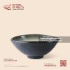 Bát méo (bát Nhật) 21,5 x 19,5cm - Băng Dạ - Men hoả biến